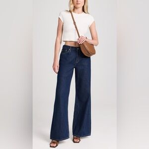 Re/Done Size 27 Blue Mid Rise Palazzo Jeans